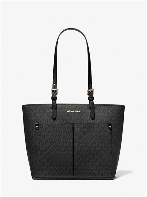 jet set medium logo pocket tote bag michael kors|Michael Kors large open tote.